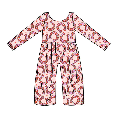 Preorder 10.03 MOQ 5 pcs LR2684 Valentine's Day Love Pink Girl's Jumpsuit