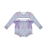 Preorder 10.10 MOQ 5 pcs LR2702 MAMA'S Cutie Love Flower Baby Girls Romper