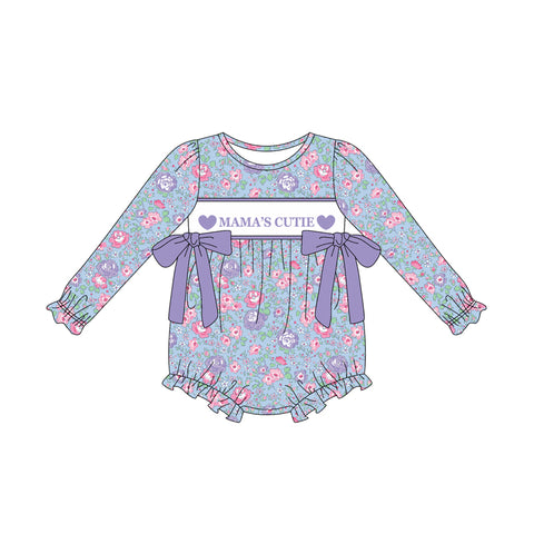 Preorder 10.10 MOQ 5 pcs LR2702 MAMA'S Cutie Love Flower Baby Girls Romper