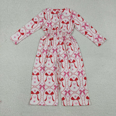 LR2713 Valentine's Day Love Bows Girl's Jumpsuit
