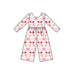 Preorder 10.14 MOQ 5 pcs LR2713 Valentine's Day Love Bows Girl's Jumpsuit