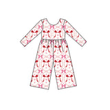 Preorder Samples LR2713 Valentine's Day Love Bows Girl's Jumpsuit