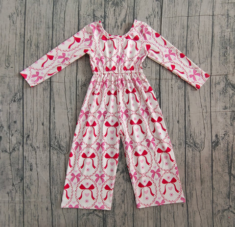 Preorder Samples LR2713 Valentine's Day Love Bows Girl's Jumpsuit