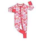 Preorder 10.14 MOQ 5 pcs LR2715 Valentine's Day Love XOXO Baby Sleepers Romper