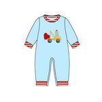 Preorder 10.14 MOQ 5 pcs LR2719 Valentine's Day Truck Car Love Baby Boys Romper