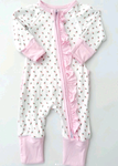 Preorder 10.14 MOQ 5 pcs LR2724 Strawberry Pink Baby Sleepers Romper