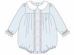 Preorder 10.14 MOQ 5 pcs LR2726 Bows Stripe Cute Baby Girls Bubble Romper