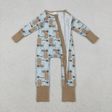 LR2734 Western Boots Baby Sleepers Footie Romper