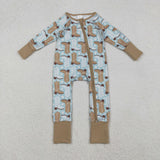 LR2734 Western Boots Baby Sleepers Footie Romper