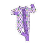Preorder 10.21 MOQ 5 pcs LR2749 Crawfish Purple Baby Sleepers Romper