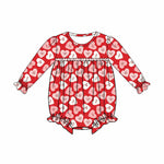 Preorder 10.28 MOQ 5 pcs LR2763 Valentine's Day Love You Red Baby Girls Romper