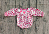 Preorder Samples LR2767 Embroidery Valentine's Day Love Pink Baby Bubble Romper