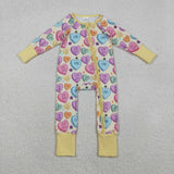 LR2778 Valentine's Day Love Baby Zipper Romper Sleepers