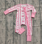 Preorder Samples LR2781 Valentine's Day Love Pink Baby Zipper Romper Sleepers