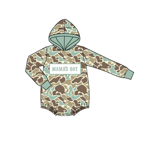 Preorder 11.04 MOQ 5 pcs LR2795 MAMA'S BOY Camo Hoodie Baby Boys Romper
