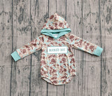 Preorder Samples LR2795 Embroidery MAMA'S BOY Camo Hoodie Baby Boys Romper