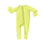 Preorder 11.16 MOQ 5 pcs LR2799 Solid Color Yellow Baby Sleepers Romper