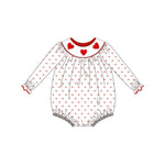 Preorder 11.17 MOQ 5 pcs LR2810 Valentine's Day Love Red Baby Girls Romper
