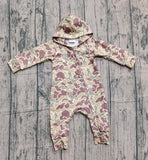 Preorder Samples LR2812 Hunting Camo Hoodie Zipper Baby Boys Romper