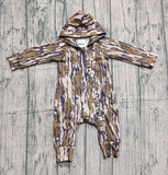 Preorder Samples LR2814 Hunting Camo Hoodie Zipper Baby Boys Romper