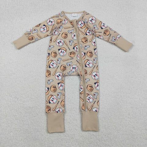 LR2816 Sports Baseball Baby Sleepers Romper
