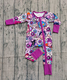 Preorder Samples LR2732 Cartoon Hot Pink Baby Sleepers Romper