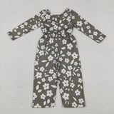 LR2828 Flower Green Girl's Jumpsuit