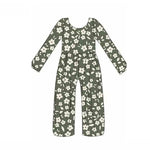 Preorder 11.21 MOQ 5 pcs Flower Green Girl's Jumpsuit