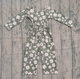 Preorder Samples LR2828 Flower Green Girl's Jumpsuit