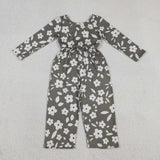 LR2828 Flower Green Girl's Jumpsuit