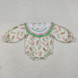 LR2840 Embroidery Howdy Go Lucky Boots Green Baby Girls Romper
