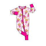 Preorder Samples LR2843 Valentine's Day French Fries Baby Sleepers Romper