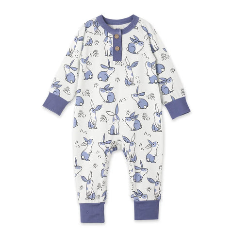 Preorder 11.29 MOQ 5 pcs LR2851 Easter Rabbit Blue Baby Boys Romper