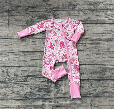 Preorder Samples LR2855 Valentine's Day Howdy Boots Baby Sleepers Romper