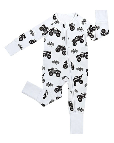 Preorder 12.01 MOQ 5 pcs LR2856 Car Flag Baby Sleepers Romper