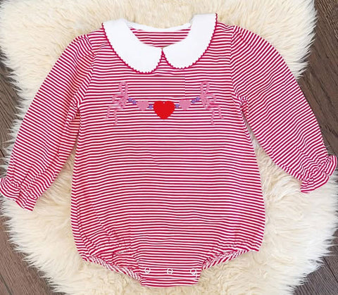 Preorder 12.03 MOQ 5 pcs LR2871 Valentine's Day  Love Baby Girls Romper