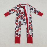 LR2882 Valentine's Day XOXO Love Baby Sleepers Romper