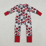 LR2882 Valentine's Day XOXO Love Baby Sleepers Romper