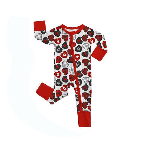 Preorder 12.05 MOQ 5 pcs LR2882 Valentine's Day XOXO Love Baby Sleepers Romper