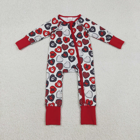 LR2882 Valentine's Day XOXO Love Baby Sleepers Romper