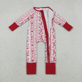 LR2884 Valentine's Day Flower Love Baby Sleepers Footie Romper