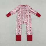 LR2884 Valentine's Day Flower Love Baby Sleepers Footie Romper