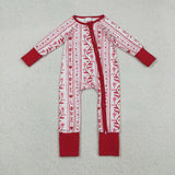 LR2884 Valentine's Day Flower Love Baby Sleepers Footie Romper