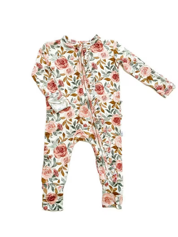 Preorder 12.06 MOQ 5 pcs LR2885 Flower Baby Sleepers Romper