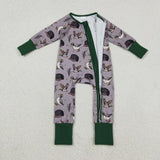 LR2886 Hunting Mallard Ducks Baby Sleepers Footie Romper
