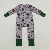 LR2886 Hunting Mallard Ducks Baby Sleepers Footie Romper