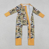 LR2942 Western Cowboy Baby Sleepers Footie Romper