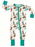 Preorder Samples LR2944 Western Boots Cowboy Baby Sleepers Romper