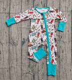 Preorder Samples LR2944 Western Boots Cowboy Baby Sleepers Romper