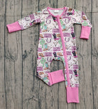 Preorder Samples LR2945 Western Boots Cowgirl Baby Sleepers Romper